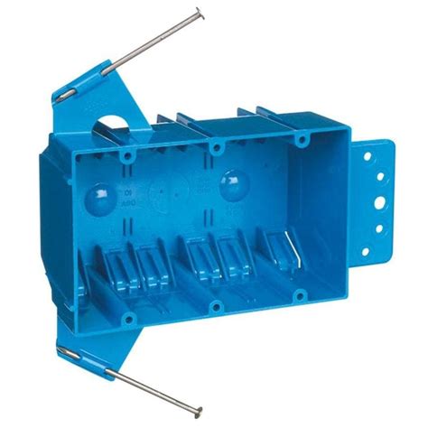 3 gang non-metallic switch and outlet box blue|3 gang outlet box.